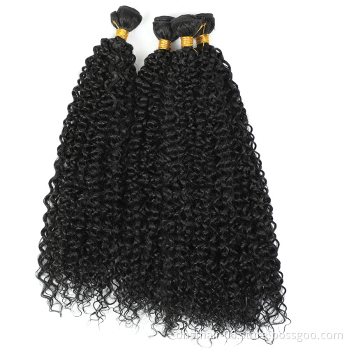 Afro Kinky Curly Hair Bundles 6pcs/Pack 22 24 26inch 1pcs Crochet Hair Ombre Blonde Synthetic in synthetic Hair Extension